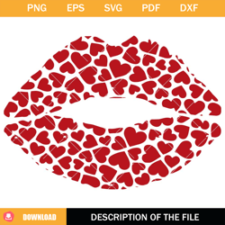 lips of hearts love svg, sexy lips svg, heart lips svg