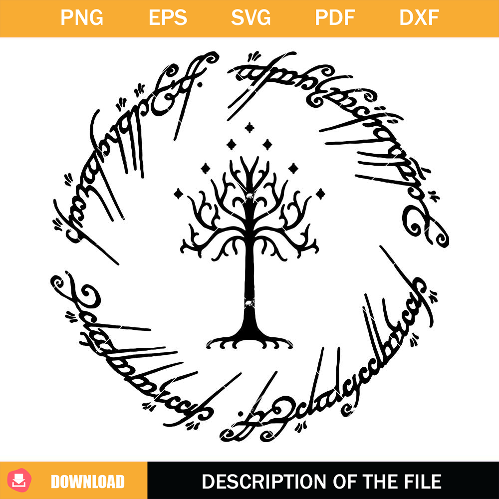 Lord of the Rings Svg, White Tree of Gondor Svg.jpg