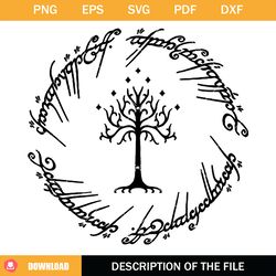 Lord of the Rings Svg, White Tree of Gondor Svg