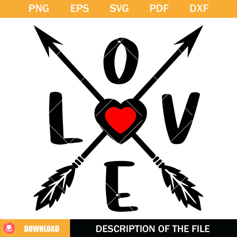 Love Cross Arrow Svg, Love Svg, Heart Svg, Arrow Svg.jpg