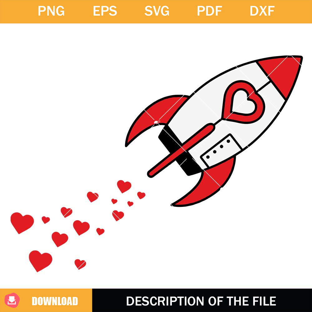 Love Spaceship Svg, Love Rocket Svg, Cute Spaceship Svg.jpg