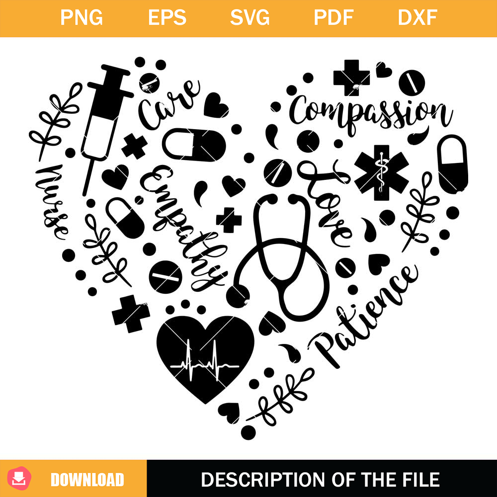 Medical Heart Valentine Day Svg, Nurse Heart Svg, Nursing.jpg