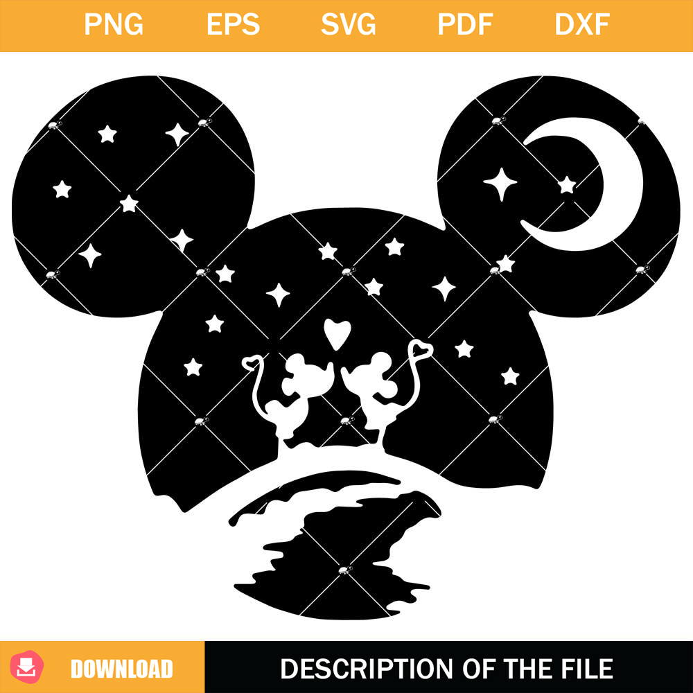 Mouse Head Valentines Svg, Mouse Castle Love Svg, Love Svg.jpg