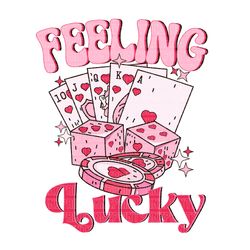 feeling lucky valentines day png, feeling lucky valentines png, feeling lucky clover png, valentine dice png, feeling lu