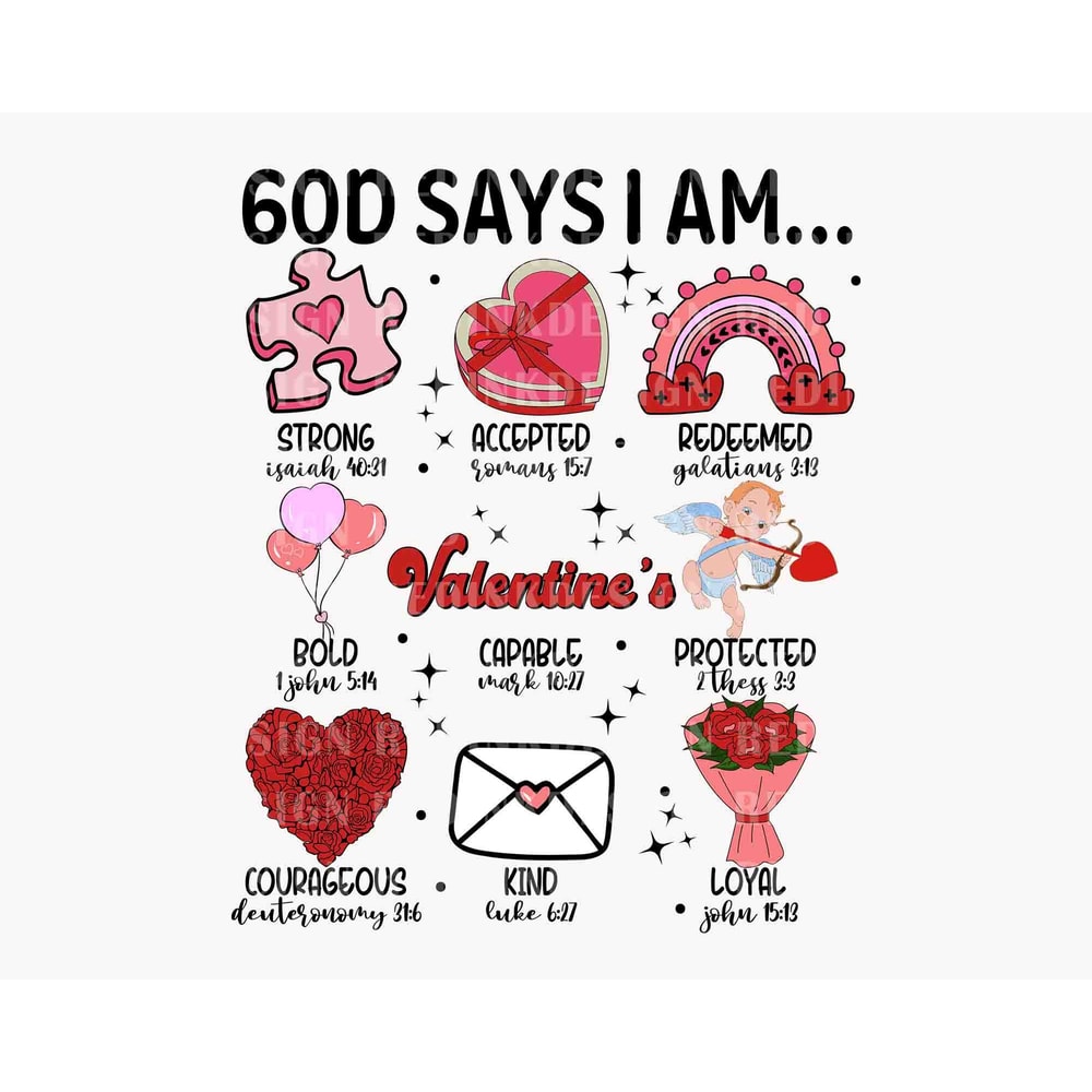 God Says I Am SVG, Valentine's Day Svg, Valentines Doodle Svg, Jesus Valentines Svg, Valentine Bible Verse Svg, God Valentine, Christan Svg.jpg