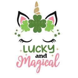 lucky and magical unicorn, st patrick day unicorn svg, pretty and magical svg, st patricks day unicorn svg, st patricks