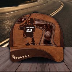 personalized baseball cap gift for son, baseball hat custom name and number for baseball players