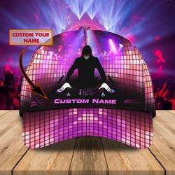 personalized colorful 3d classic cap hat for disc jockey, dj baseball cap hat, nonstop bar club cap hat for him her