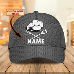 Customized 3D Full Printed Chef Cap, Baseball Chef Hat, Classic Cap For A Master Chef, Cooking Lover Gift
