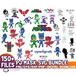 pj mask svg bundle design