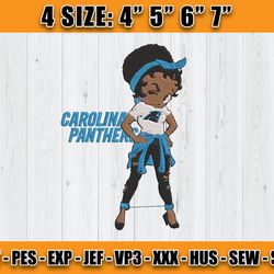 Panthers Embroidery, Betty Boop Embroidery, NFL Machine Embroidery Digital, 4 sizes Machine Emb Files -25