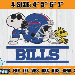 Buffalo Bills Embroidery, Snoopy Embroidery, NFL Machine Embroidery Digital, 4 sizes Machine Emb Files-01-vangg
