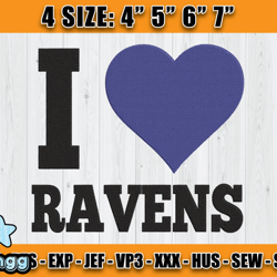Ravens Embroidery, NFL Ravens Embroidery, NFL Machine Embroidery Digital, 4 sizes Machine Emb Files - 03&vangg