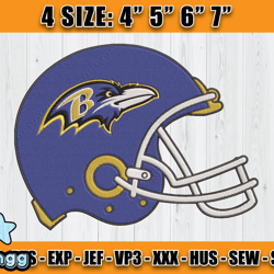 Ravens Embroidery, NFL Ravens Embroidery, NFL Machine Embroidery Digital, 4 sizes Machine Emb Files -14&vangg
