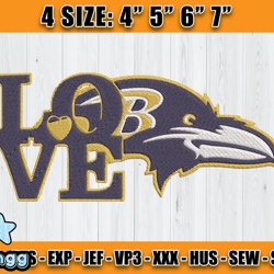 Ravens Embroidery, NFL Ravens Embroidery, NFL Machine Embroidery Digital, 4 sizes Machine Emb Files -20&vangg