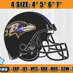 Ravens Embroidery, NFL Ravens Embroidery, NFL Machine Embroidery Digital, 4 sizes Machine Emb Files -27&vangg
