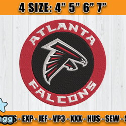 Atlanta Falcons Embroidery, NFL Falcons Embroidery, NFL Machine Embroidery Digital, 4 sizes Machine Emb Files -14-vangg