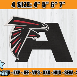 Atlanta Falcons Embroidery, NFL Falcons Embroidery, NFL Machine Embroidery Digital, 4 sizes Machine Emb Files-20-vangg