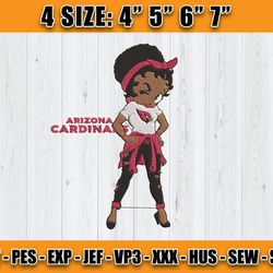 Cardinals Embroidery, Betty Boop Embroidery, NFL Machine Embroidery Digital, 4 sizes Machine Emb Files -17 -vogue