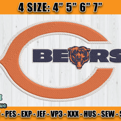 Chicago Bears Embroidery, NFL Bears Embroidery, NFL Machine Embroidery Digital, 4 sizes Machine Emb Files - 02 vogue