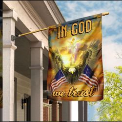 in god we trust garden flag house flag