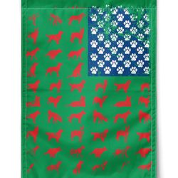 dogs american style flag garden house flag