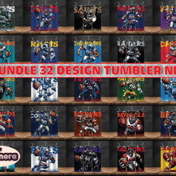 Bundle 32 Design NFL Teams, NFL Logo, Tumbler Design, Design Bundle Football, NFL Tumbler Design, Design by Eleonora17