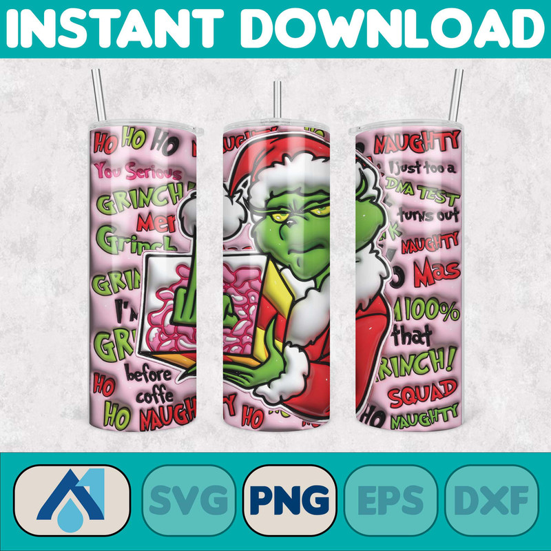 Pink Boujee Christmas Leopard 20oz Tumbler Design Png, Stanley Christmas Retro 20oz Straight And Tapered Tumbler Wrap Design (1).jpg