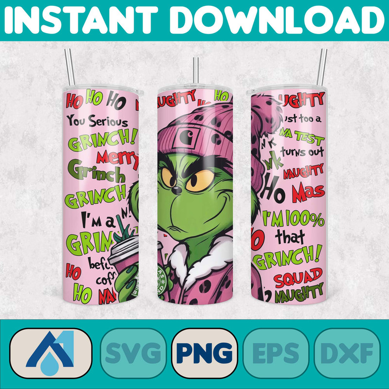 Pink Boujee Christmas Leopard 20oz Tumbler Design Png, Stanley Christmas Retro 20oz Straight And Tapered Tumbler Wrap Design (11).jpg