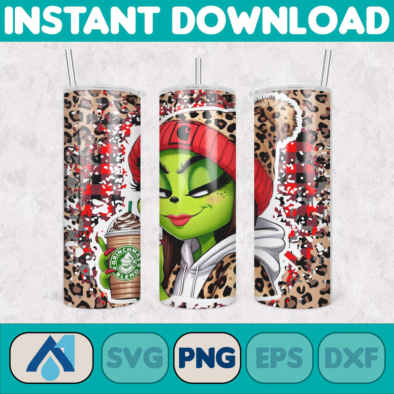 Pink Boujee Christmas Leopard 20oz Tumbler Design Png, Stanley Christmas Retro 20oz Straight And Tapered Tumbler Wrap Design (16).jpg