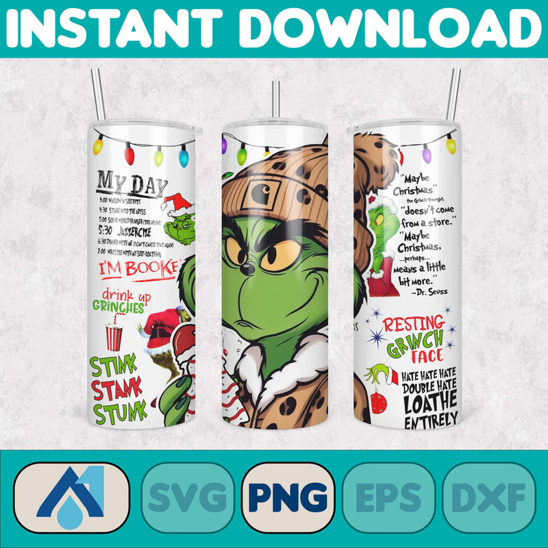 Pink Boujee Christmas Leopard 20oz Tumbler Design Png, Stanley Christmas Retro 20oz Straight And Tapered Tumbler Wrap Design (21).jpg