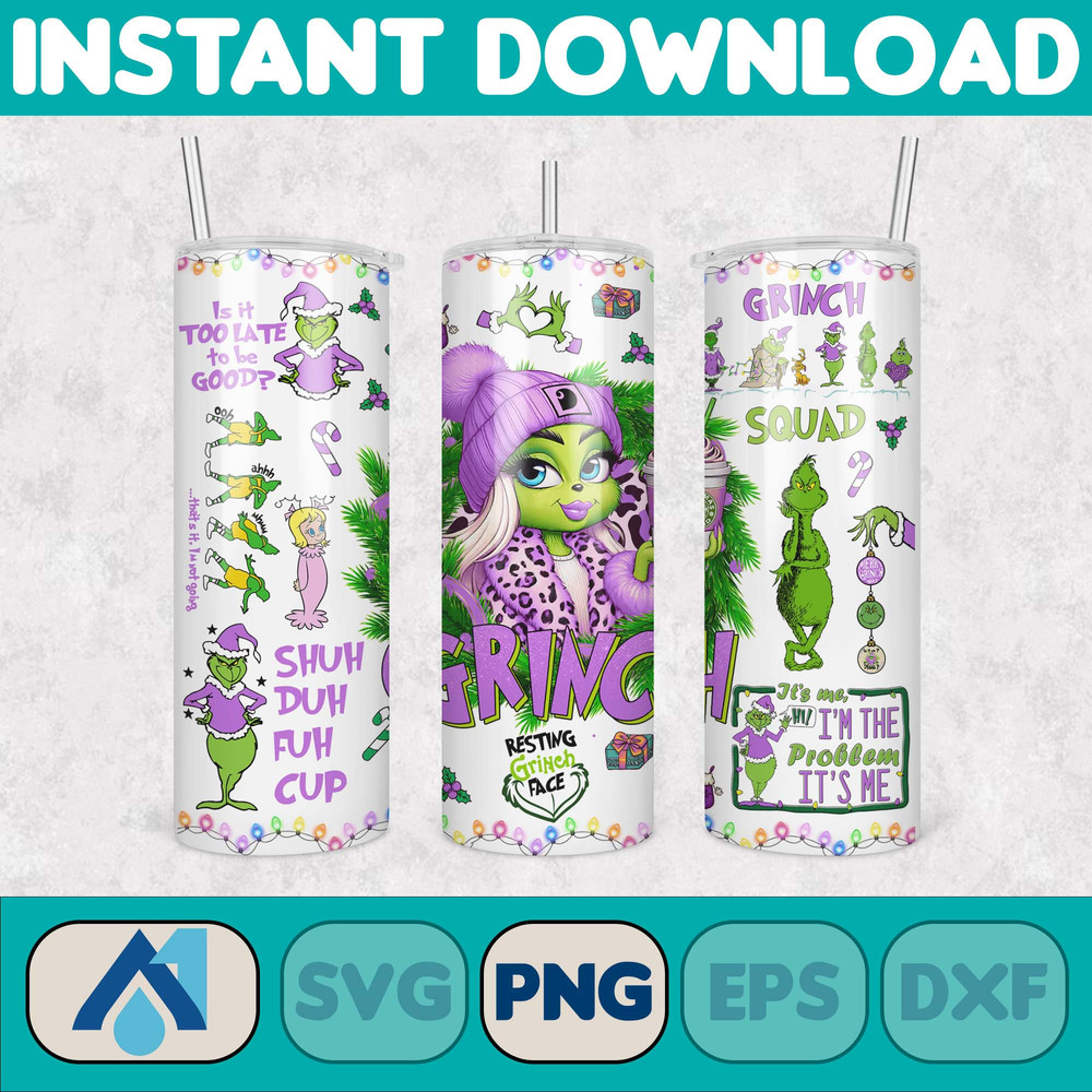 Pink Boujee Christmas Leopard 20oz Tumbler Design Png, Stanley Christmas Retro 20oz Straight And Tapered Tumbler Wrap Design (34).jpg