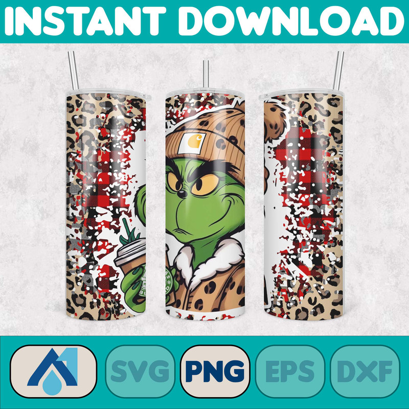 Pink Boujee Christmas Leopard 20oz Tumbler Design Png, Stanley Christmas Retro 20oz Straight And Tapered Tumbler Wrap Design (7).jpg