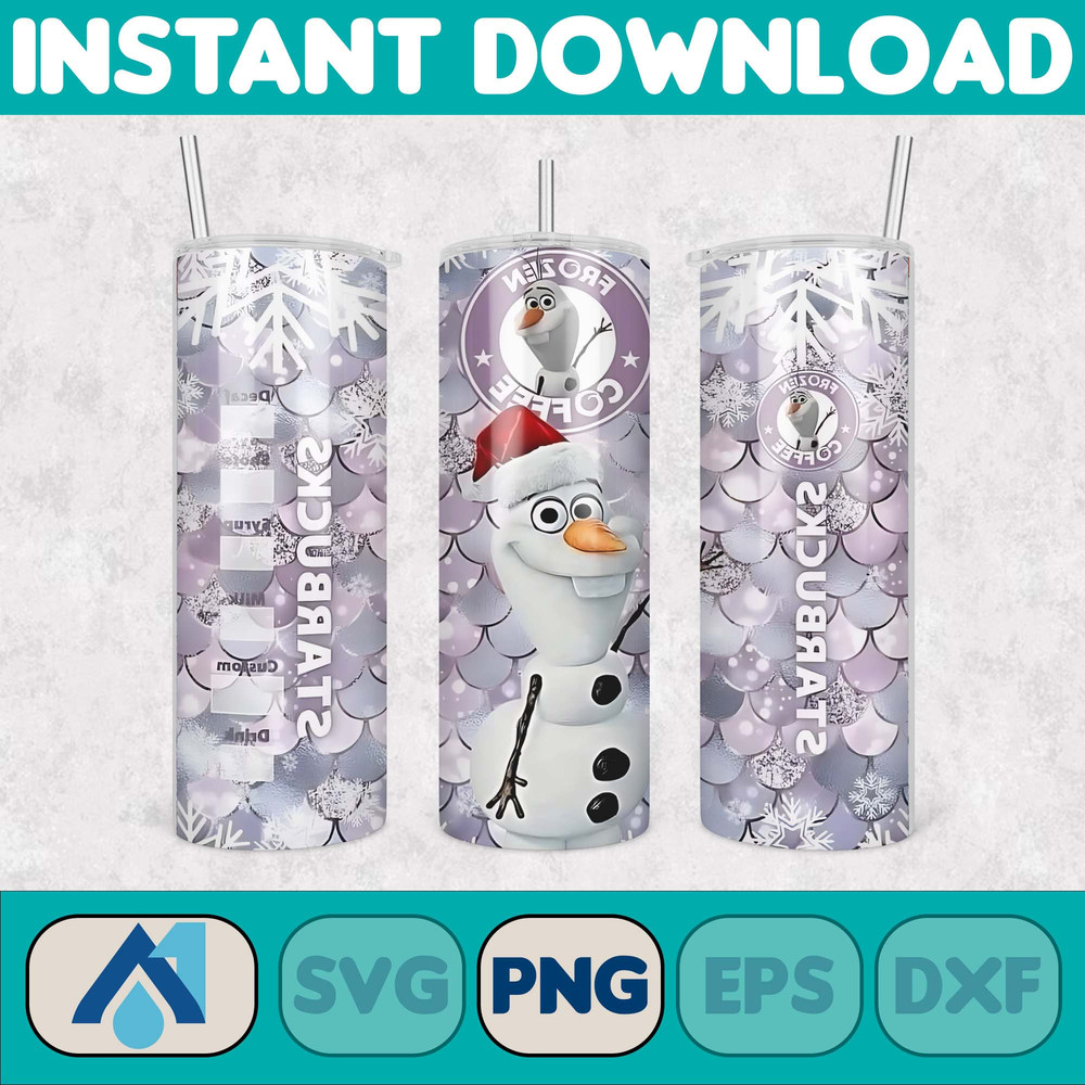 Cartoon Tumbler, Starbucks Tumbler 20oz Skinny Sublimation, Cute Digital Design, PNG Instant Download (1).jpg