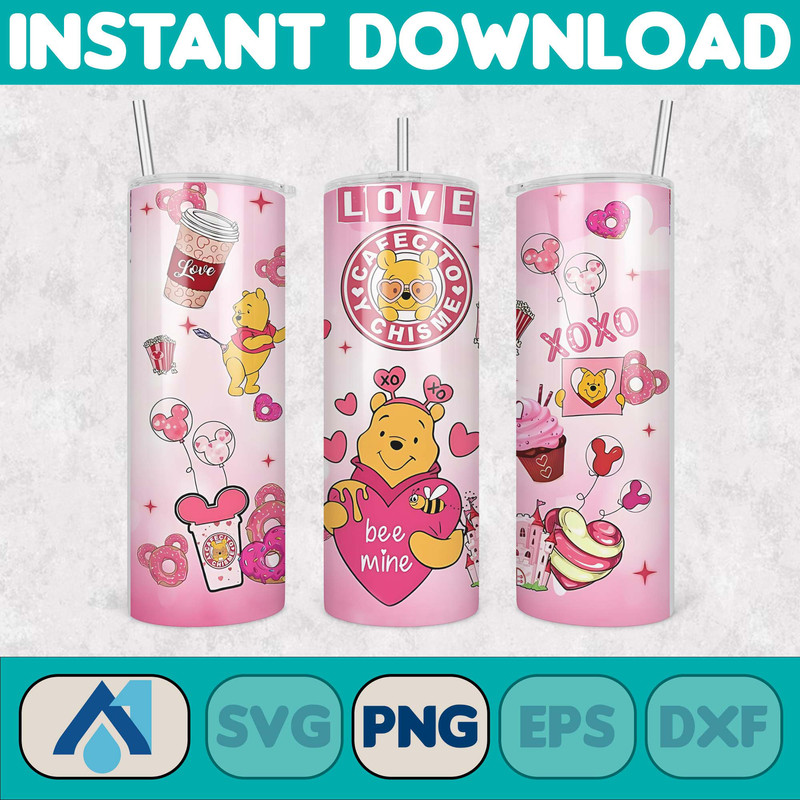 Cartoon Tumbler, Starbucks Tumbler 20oz Skinny Sublimation, Cute Digital Design, PNG Instant Download (33).jpg