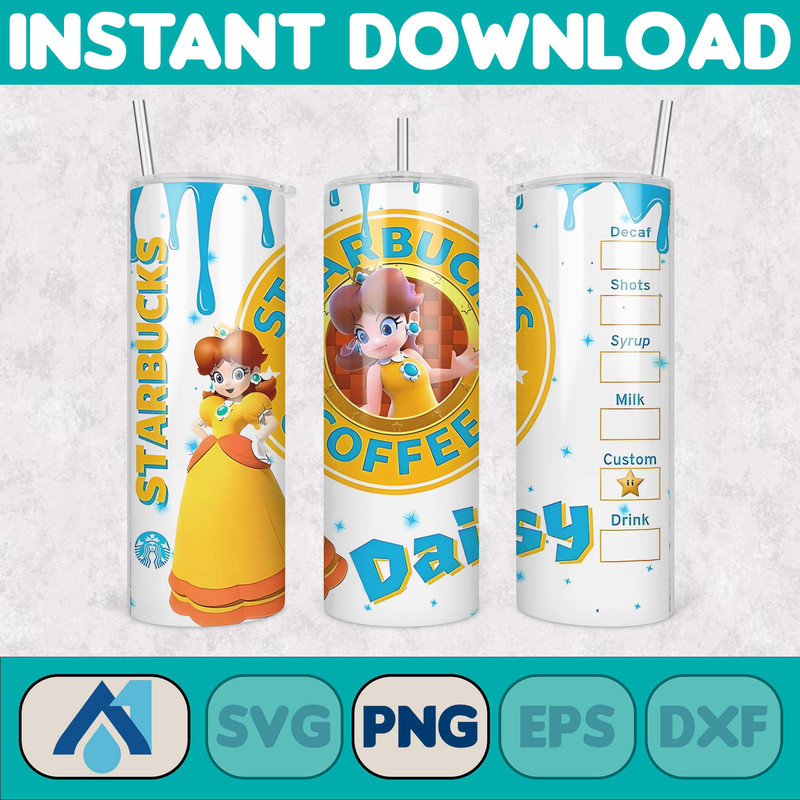 Cartoon Tumbler, Starbucks Tumbler 20oz Skinny Sublimation, Cute Digital Design, PNG Instant Download (8).jpg