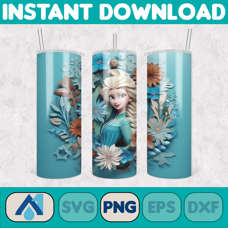 3D All Styles Cartoon 20oz Skinny Tumbler Design, 3D Floral Movie Tumbler, Cartoon Tumbler Design PNG (16).jpg