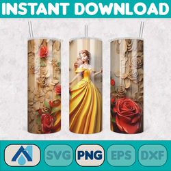 3d all styles cartoon 20oz skinny tumbler design, 3d floral movie tumbler, cartoon tumbler design png (17)
