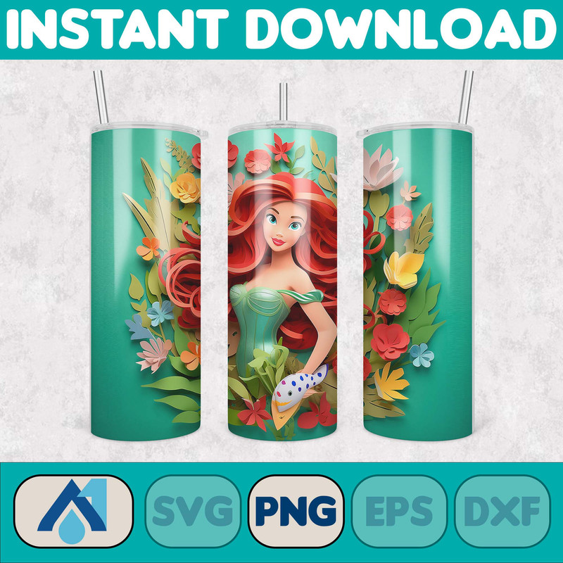 3D All Styles Cartoon 20oz Skinny Tumbler Design, 3D Floral Movie Tumbler, Cartoon Tumbler Design PNG (18).jpg