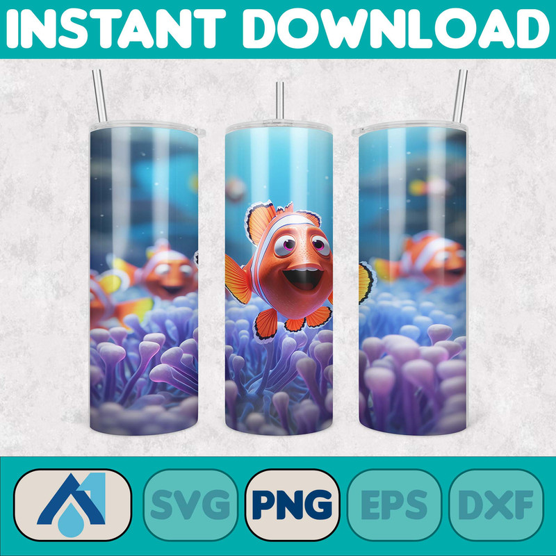 3D All Styles Cartoon 20oz Skinny Tumbler Design, 3D Floral Movie Tumbler, Cartoon Tumbler Design PNG (20).jpg