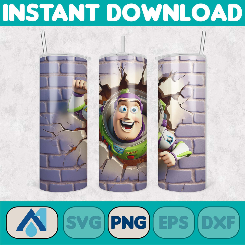 3D All Styles Cartoon 20oz Skinny Tumbler Design, 3D Floral Movie Tumbler, Cartoon Tumbler Design PNG (53).jpg