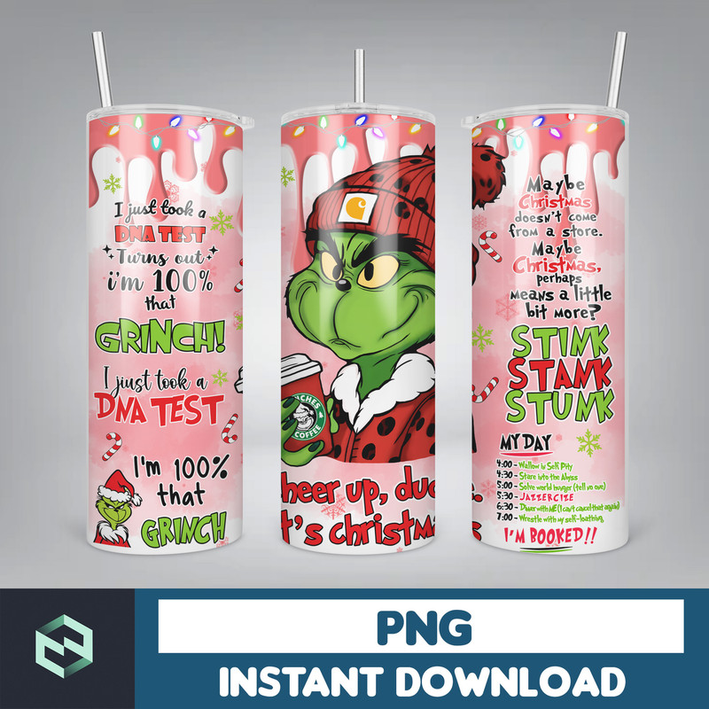 Pink Boujee Christmas Leopard 20oz Tumbler Design Png, Stanley Christmas Retro 20oz Straight And Tapered Tumbler Wrap Design (6).jpg