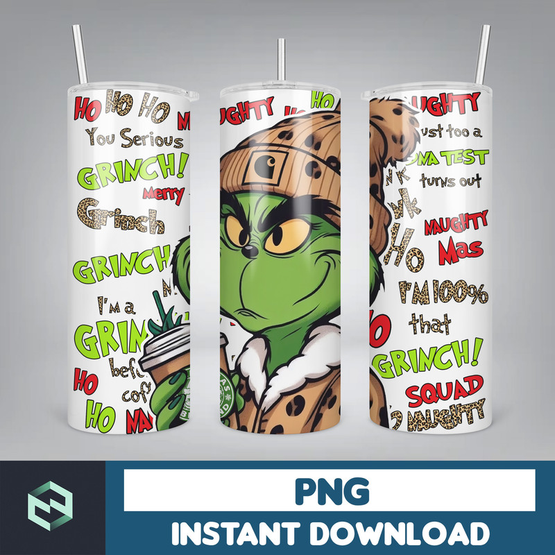 Pink Boujee Christmas Leopard 20oz Tumbler Design Png, Stanley Christmas Retro 20oz Straight And Tapered Tumbler Wrap Design (9).jpg