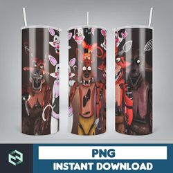 five nights at freddy's tumbler wrap, 20 oz skinny tumbler wrap, 20oz tumbler png sublimation design (8)