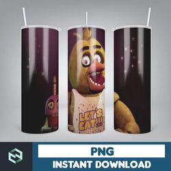 five nights at freddy's tumbler wrap, 20 oz skinny tumbler wrap, 20oz tumbler png sublimation design (9)