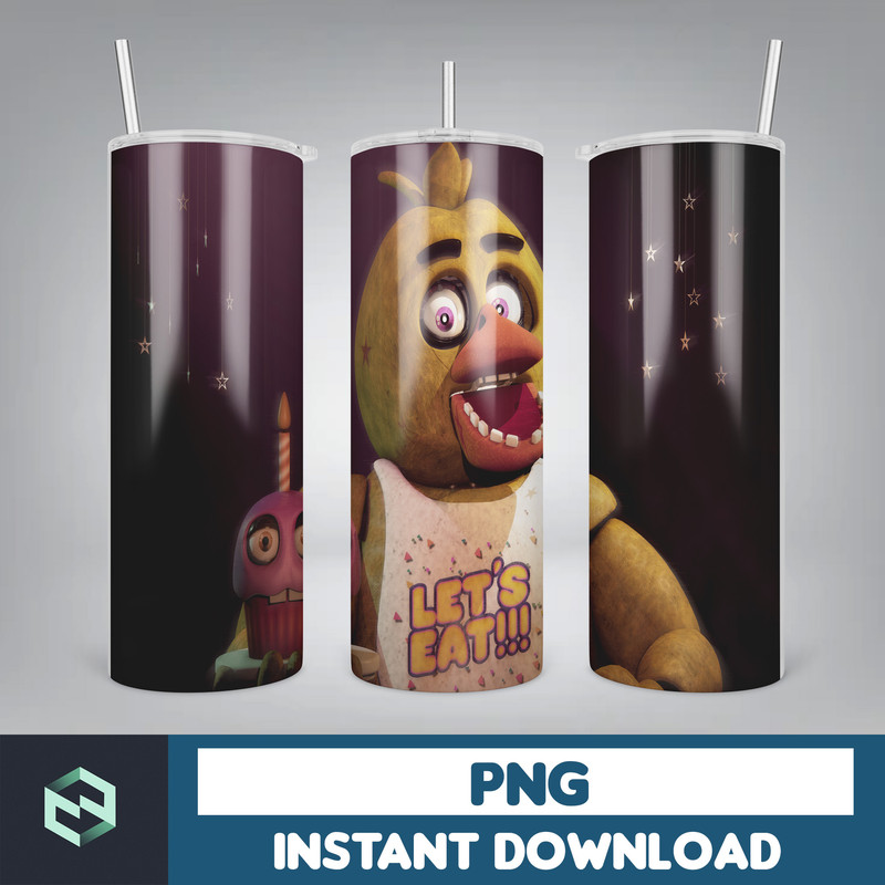 Five Nights At Freddy's Tumbler Wrap, 20 oz Skinny Tumbler Wrap, 20oz Tumbler Png Sublimation Design (9).jpg
