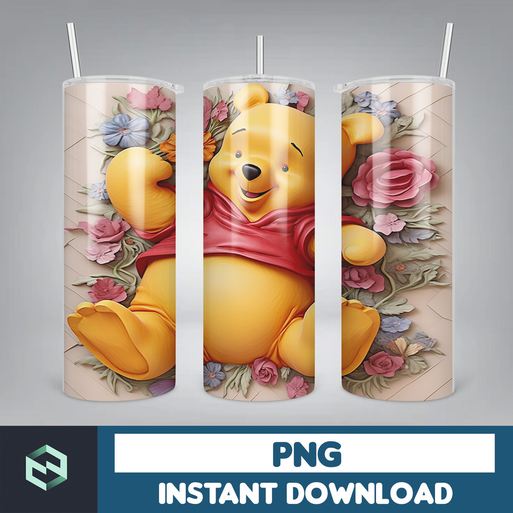 3D All Styles Cartoon 20oz Skinny Tumbler Design, 3D Floral Movie Tumbler, Cartoon Tumbler Design PNG (14).jpg