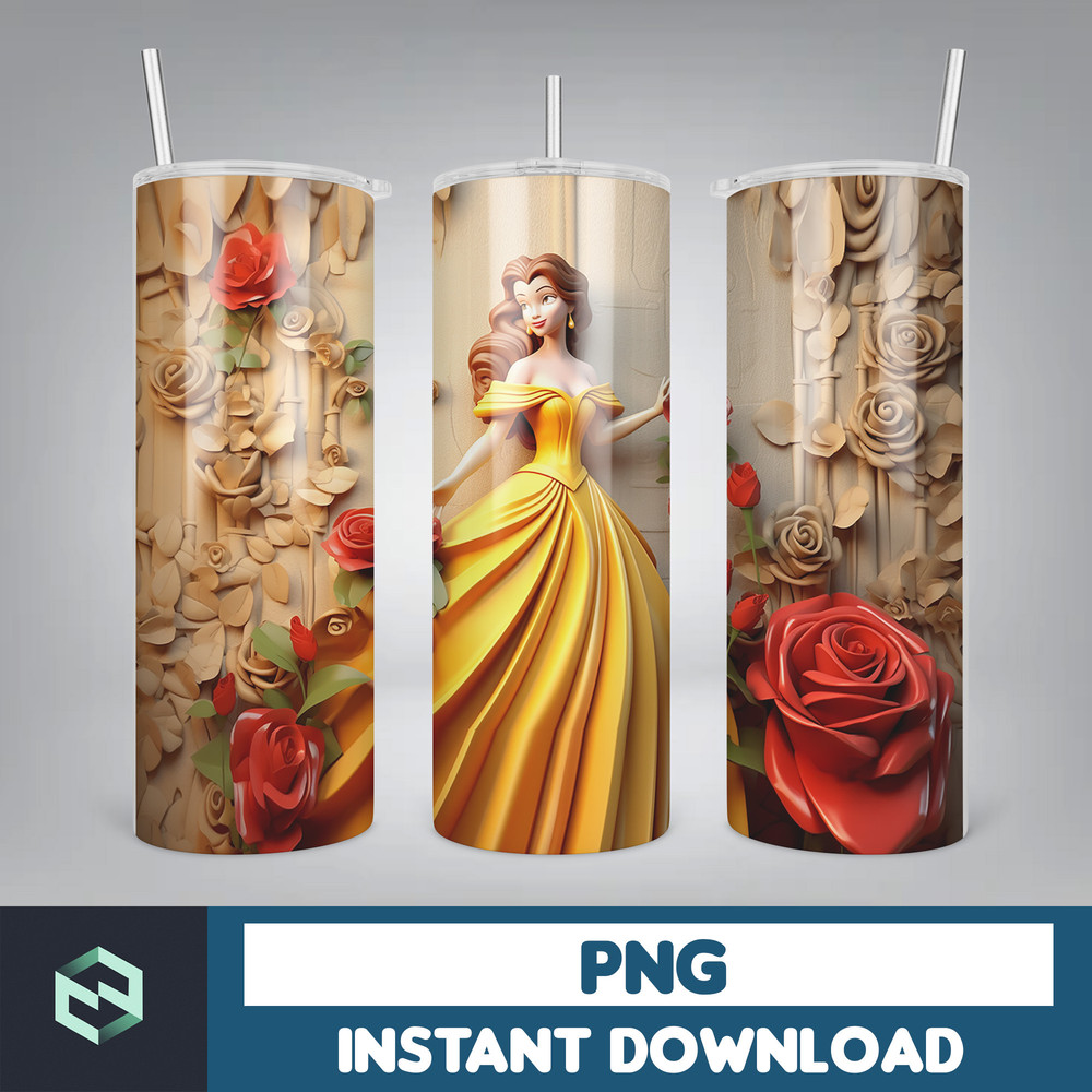 3D All Styles Cartoon 20oz Skinny Tumbler Design, 3D Floral Movie Tumbler, Cartoon Tumbler Design PNG (17).jpg