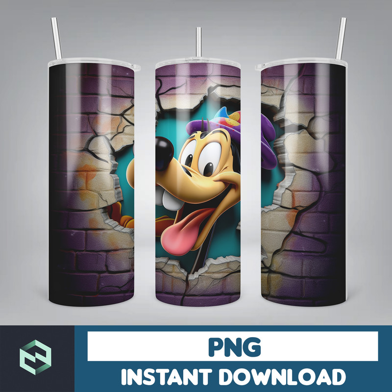 3D All Styles Cartoon 20oz Skinny Tumbler Design, 3D Floral Movie Tumbler, Cartoon Tumbler Design PNG (43).jpg