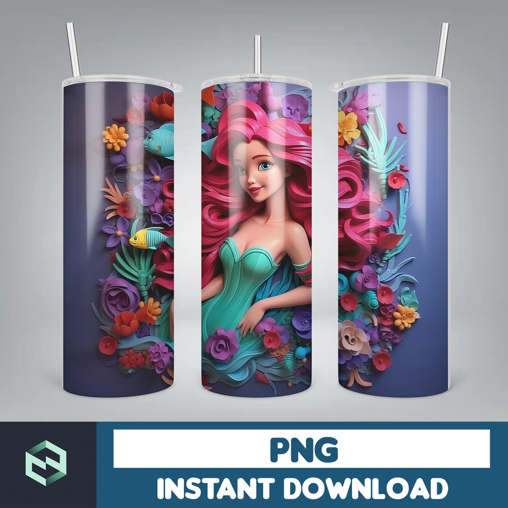3D All Styles Cartoon 20oz Skinny Tumbler Design, 3D Floral Movie Tumbler, Cartoon Tumbler Design PNG (49).jpg